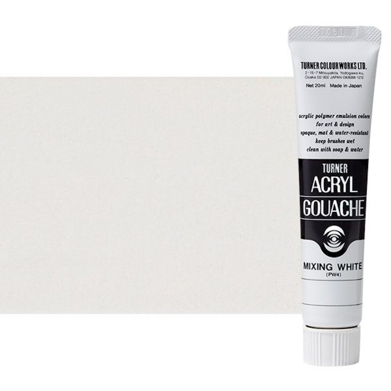 Turner Colour Works Acryl Gouache Artist Acrylic Paint - Single 20 ml Tube - Mixing White
